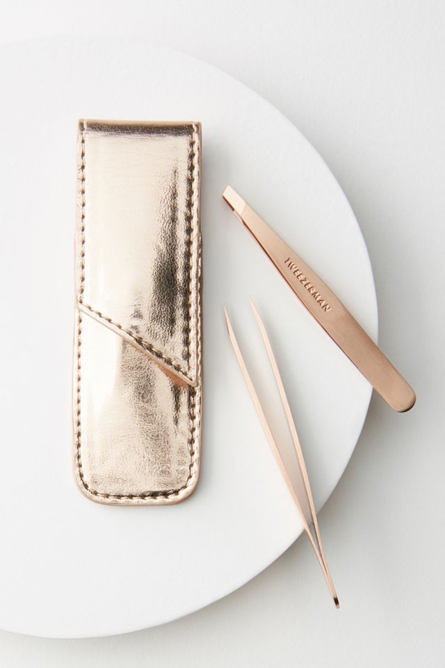 | Anthropologie Rose Tweezerman Gold Set Tweezer Petite