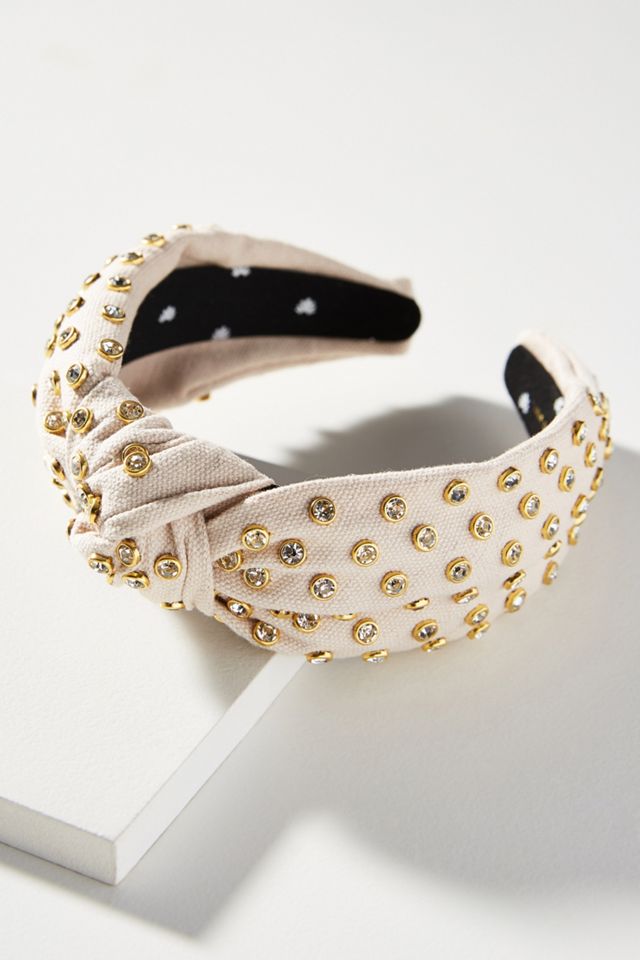 Lele Sadoughi Woven Crystal Headband | Anthropologie display picture 2