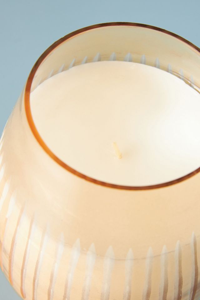 Lustered Amber Glass Candle #2