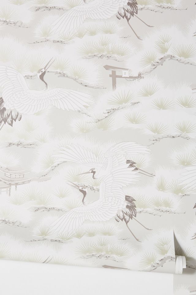 Crane Toile Wallpaper #1