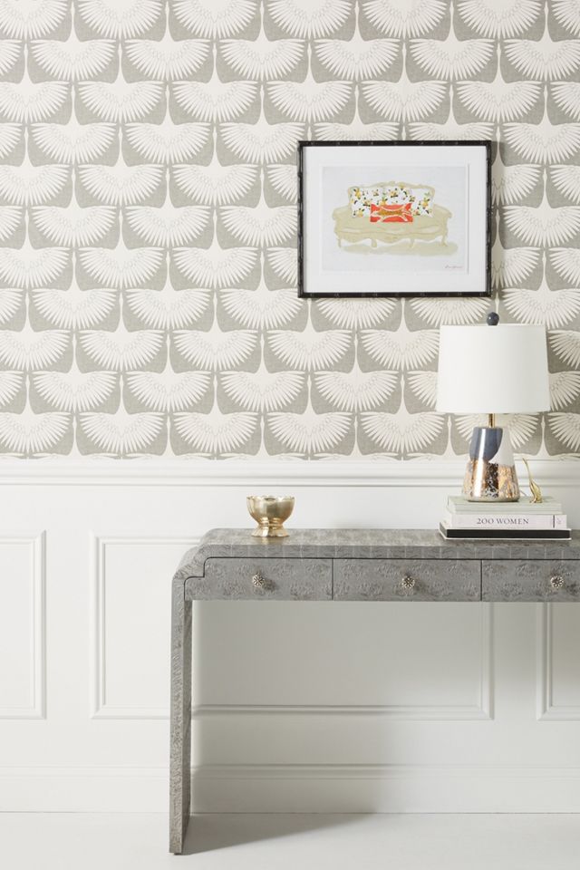 Genevieve Gorder Feather Flock Chalk Peel and Stick Wallpaper – Maker & Moss