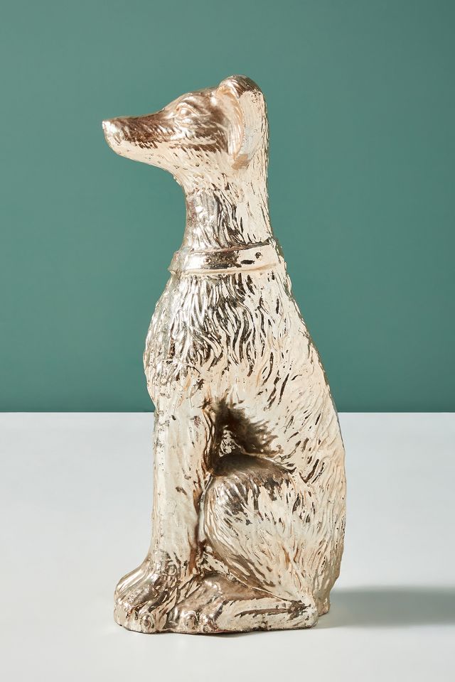 Terracotta Dog Garden Statue #2