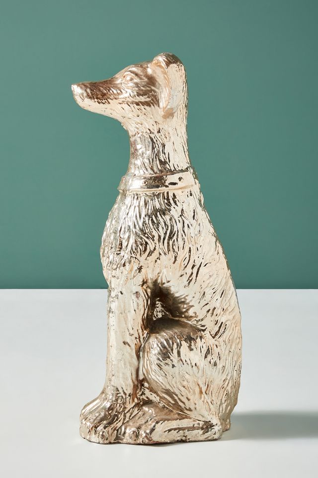 Terracotta Dog Garden Statue | Anthropologie