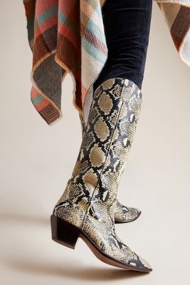 Loeffler randall snakeskin on sale boots