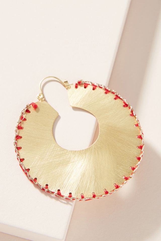 Julie Stitched Hoop Earrings #1