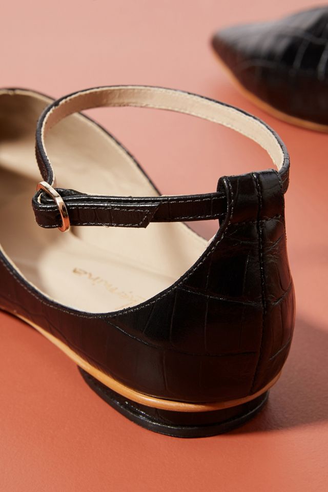 Guilhermina Pointed-Toe Ankle Strap Flats #3