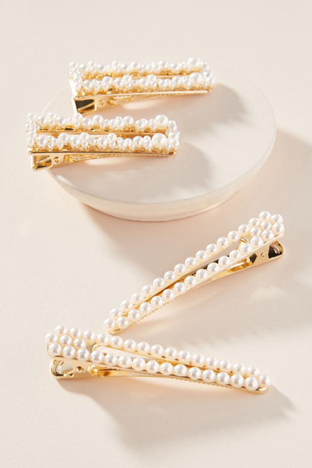 Lise Pearl Barrette Set | Anthropologie