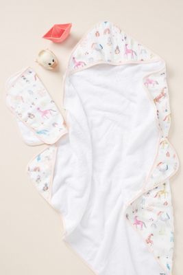 Jamie Hooded Towel and Washcloth
