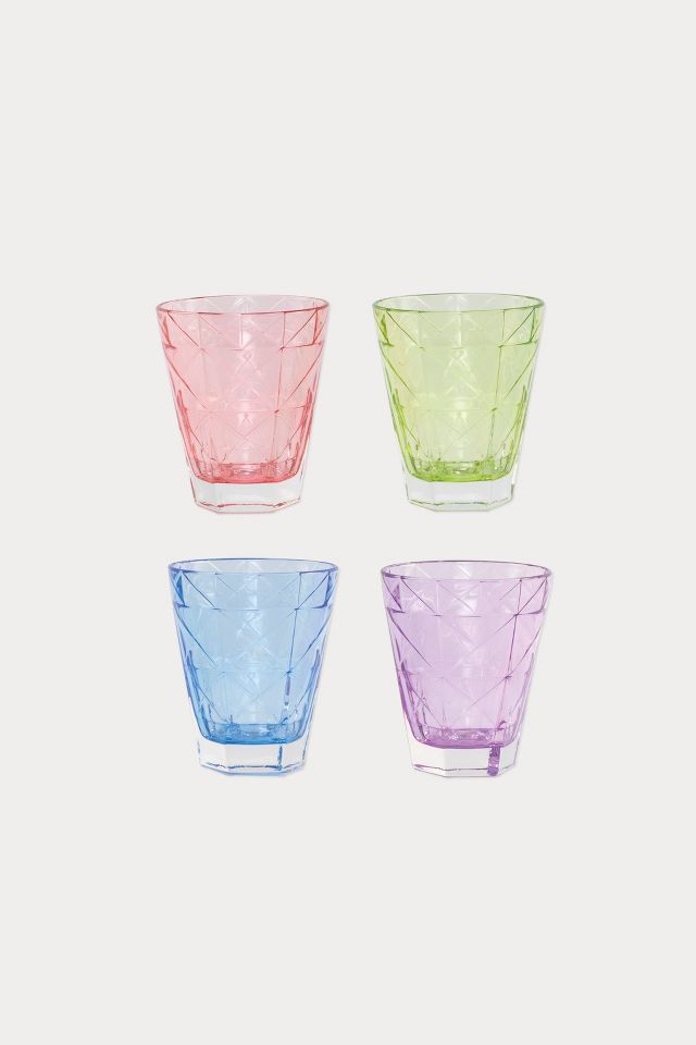 Vietri Deco Assorted Short Tumblers - Set of 4