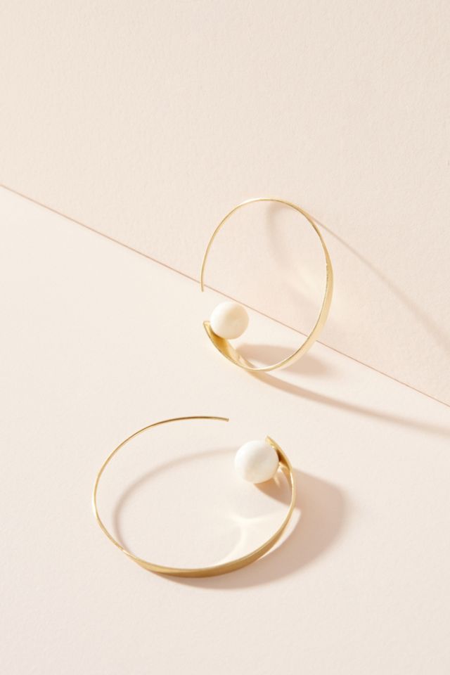 Soko Zuri Orb Threaded Hoop Earrings