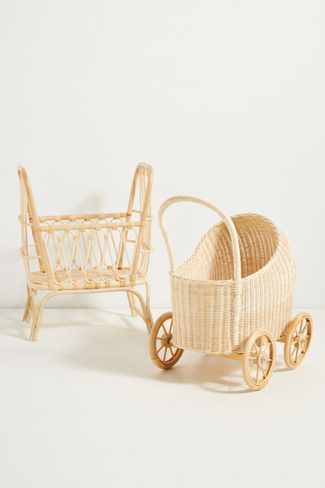 Wicker Doll Bassinet #4