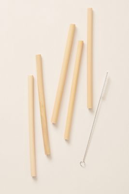 Buluh Bamboo Straws, Set of 8