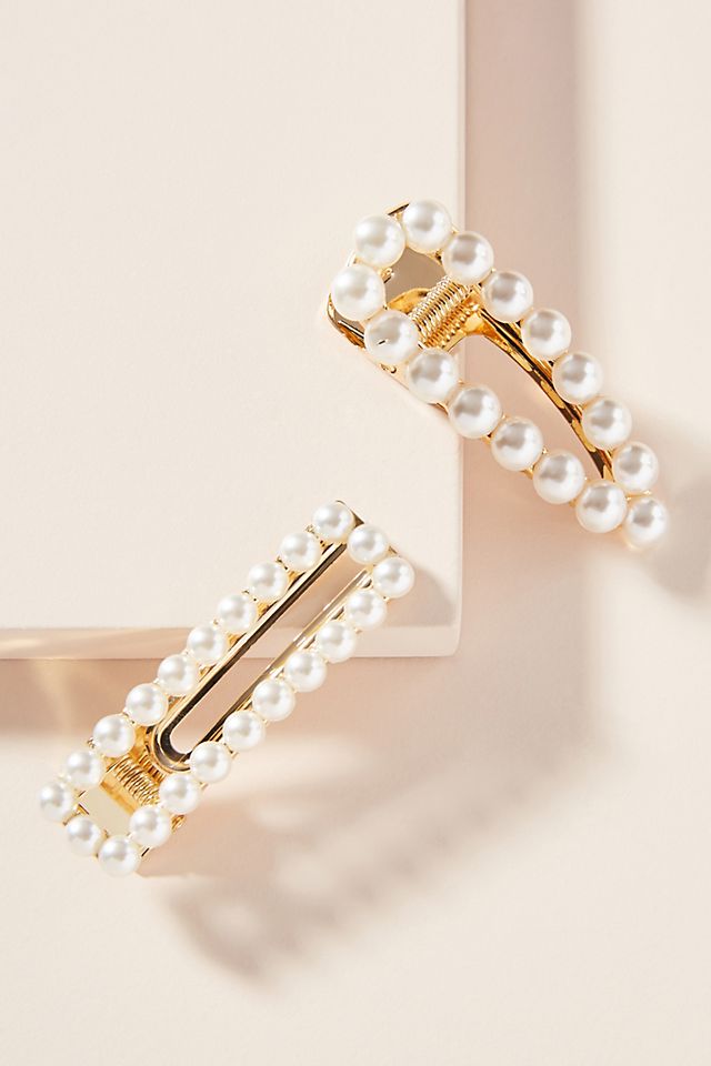 Amber Sceats Blaire Pearl Hair Clip Set | Anthropologie