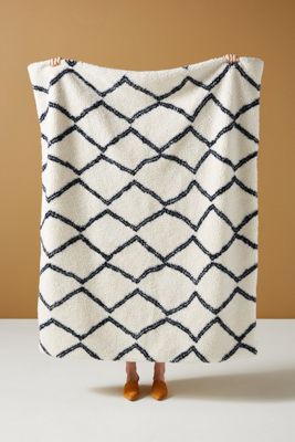 Nela Sherpa Throw Blanket