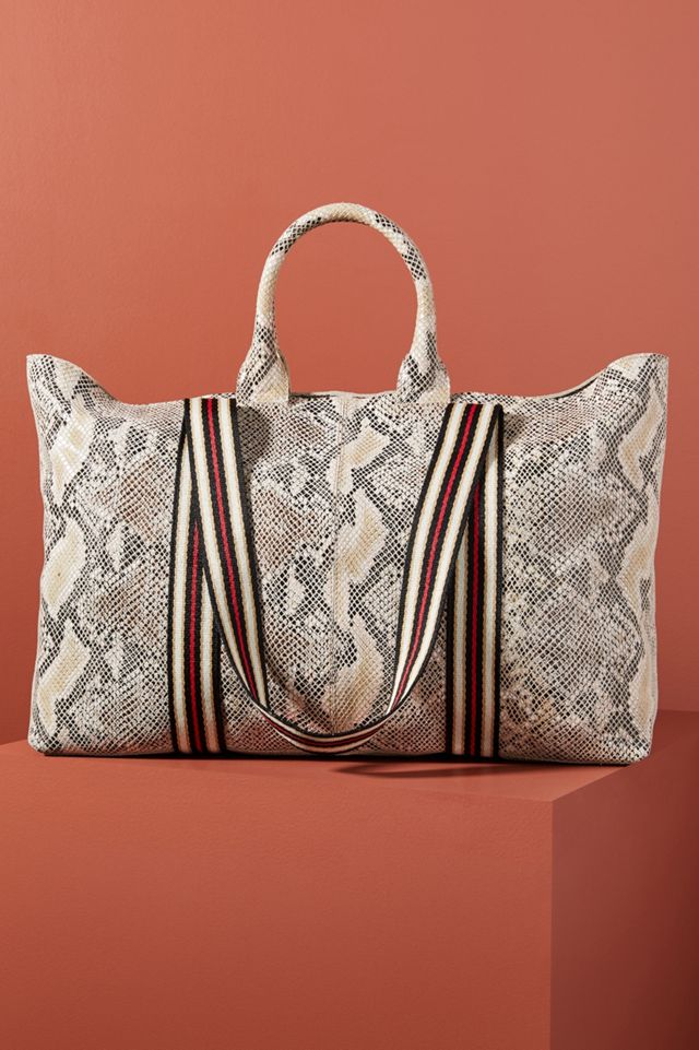 Greta Snake-Printed Tote Bag #1