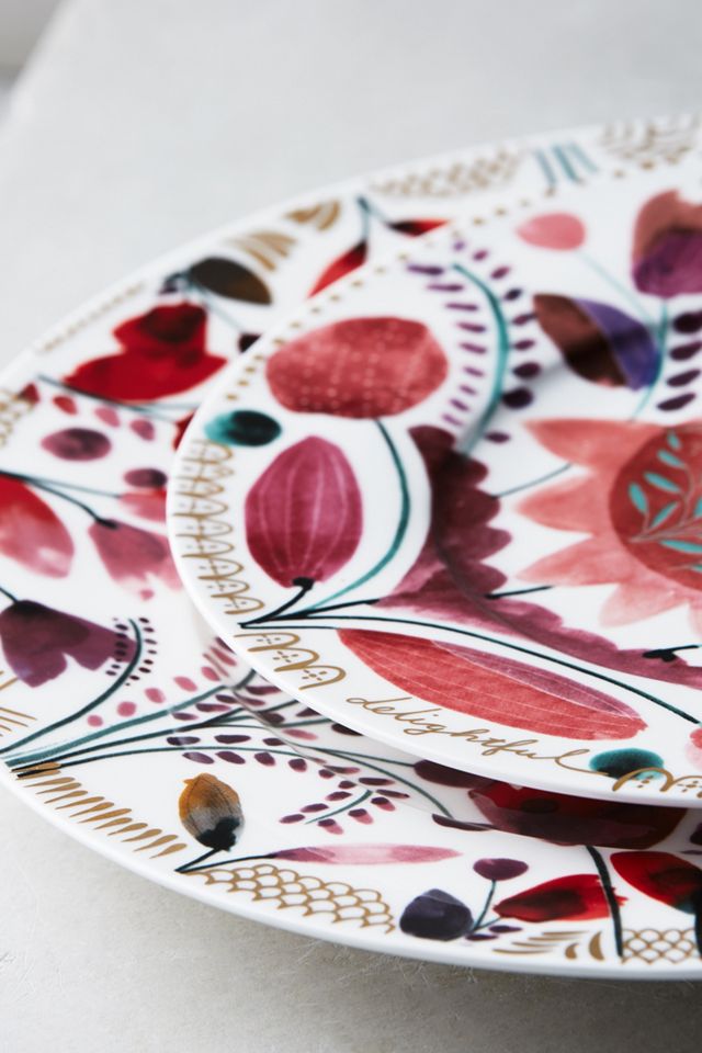 Harvest Foliage Dinner Plates, Set of 4 #3
