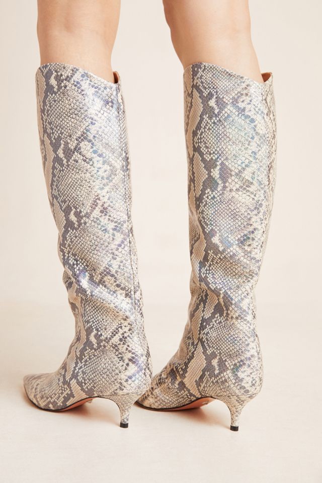 Schutz Abbey Snake-Printed Tall Boots | Anthropologie
