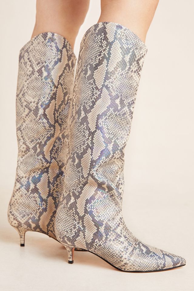 Schutz Abbey Snake-Printed Tall Boots Anthropologie