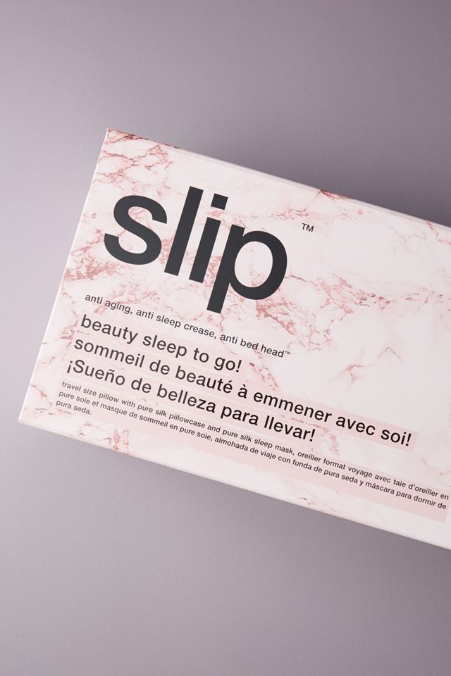 Slip Pink Marble Silk Beauty Sleep Travel Set #1