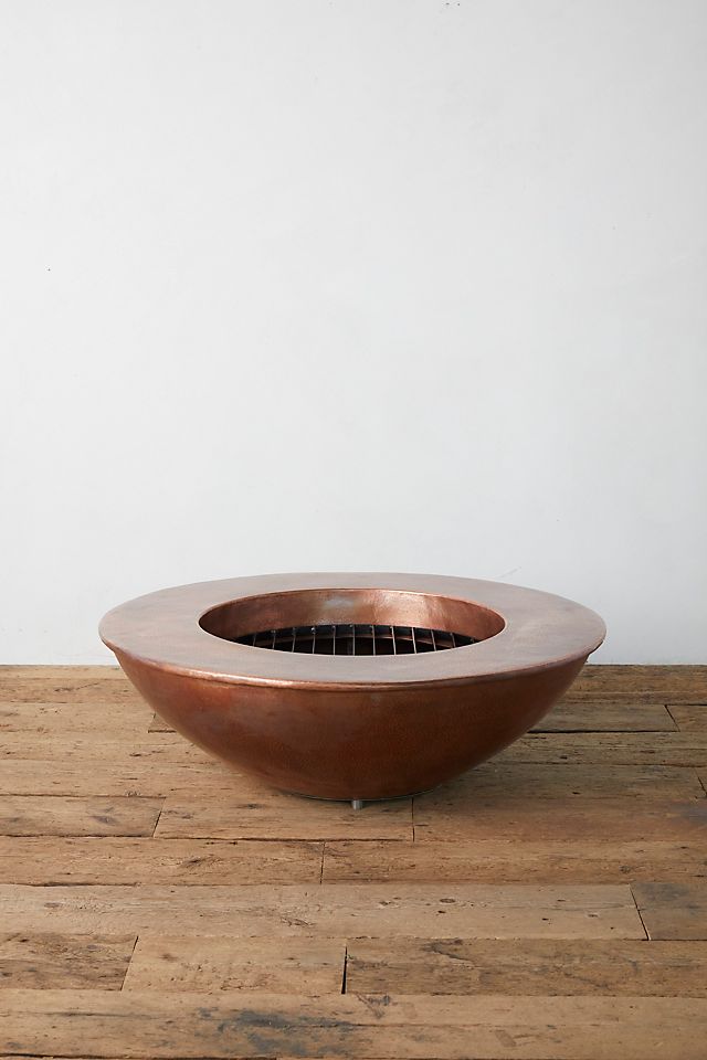 Round Copper Fire Pit Anthropologie, Copper Fire Pit