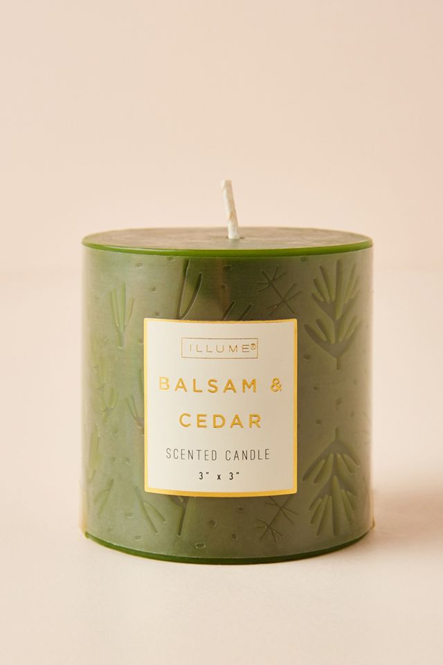 Balsam and Cedar Pillar Candle #1