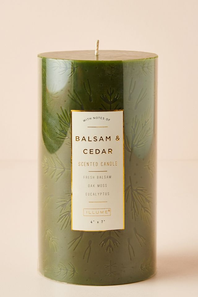 Balsam and Cedar Pillar Candle #3