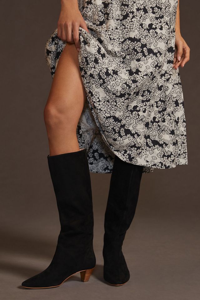 Silent D Kitten-Heel Slouch Boots #1