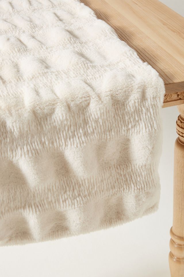 Apres Ski Faux Fur Table Runner #1