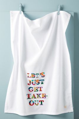 Yolanda Andres Let's Just Get Take-Out Dish Towel