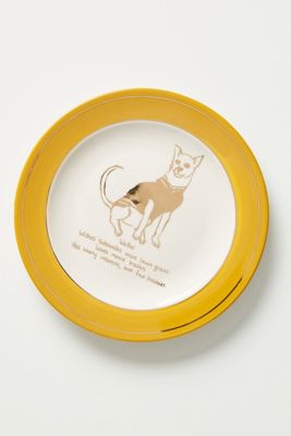 Dog Biography Canape Plate