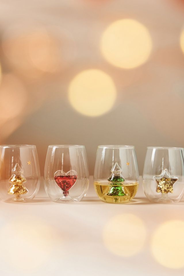 Yuletide Stemless Wine Glass #1