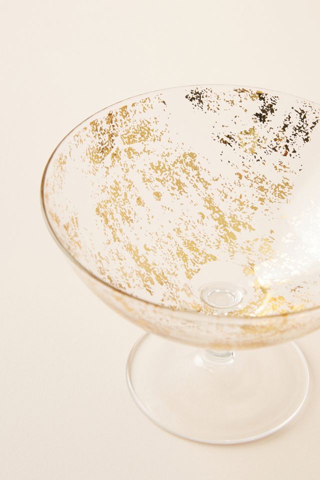 Foiled Coupe Glasses, Set of 4 #1