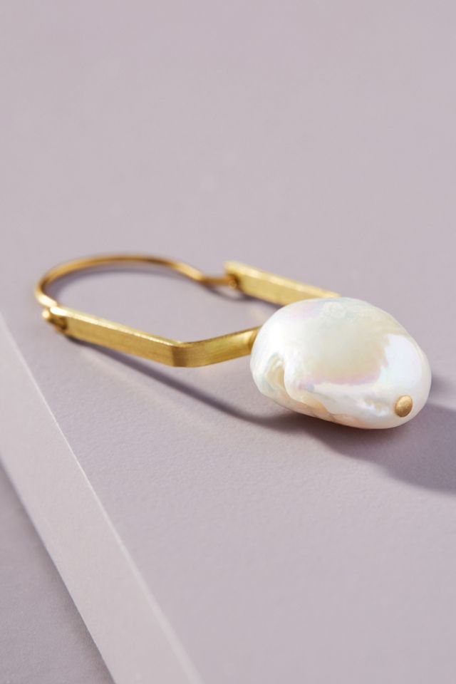 Cecilia Pearl Hoop Earrings #1