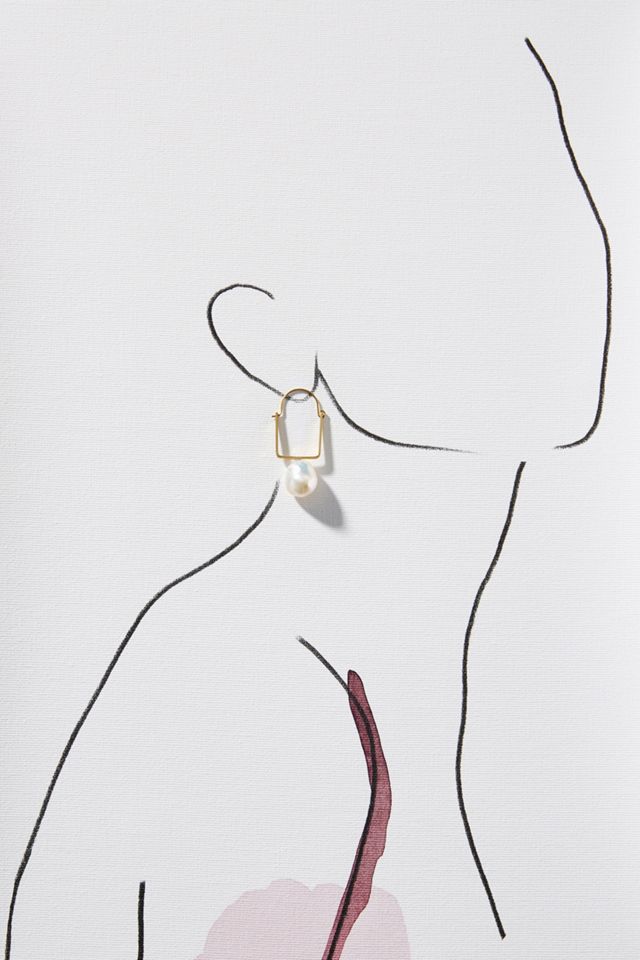Cecilia Pearl Hoop Earrings #2
