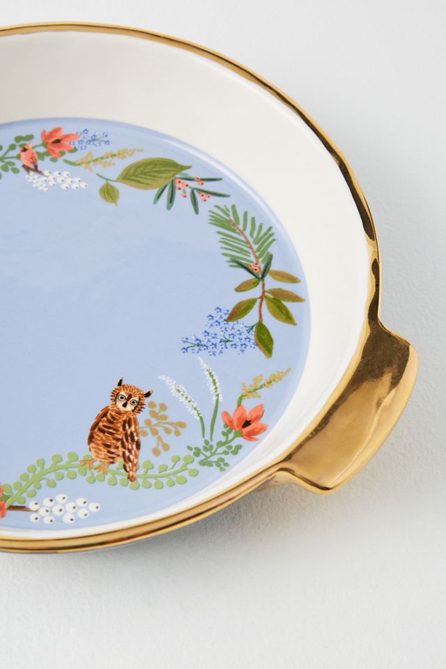 Rifle Paper Co. for Anthropologie Winter Floral Pie Dish #1