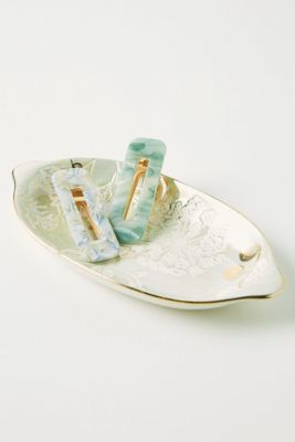 Gilded Floral Trinket Dish