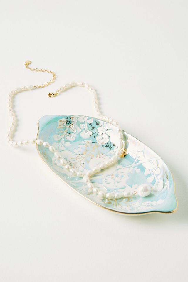 Gilded Floral Trinket Dish #1