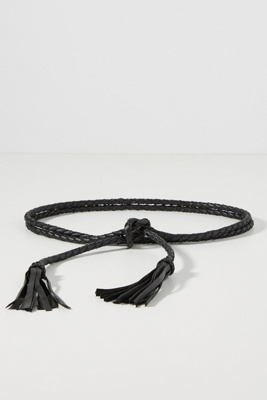 Ada Soga Braided Wrap Belt In Black