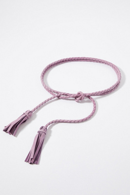 Ada Fringe Soga Leather Belt In Purple