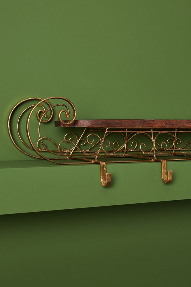 Wooden Sleigh Stocking Holder #1