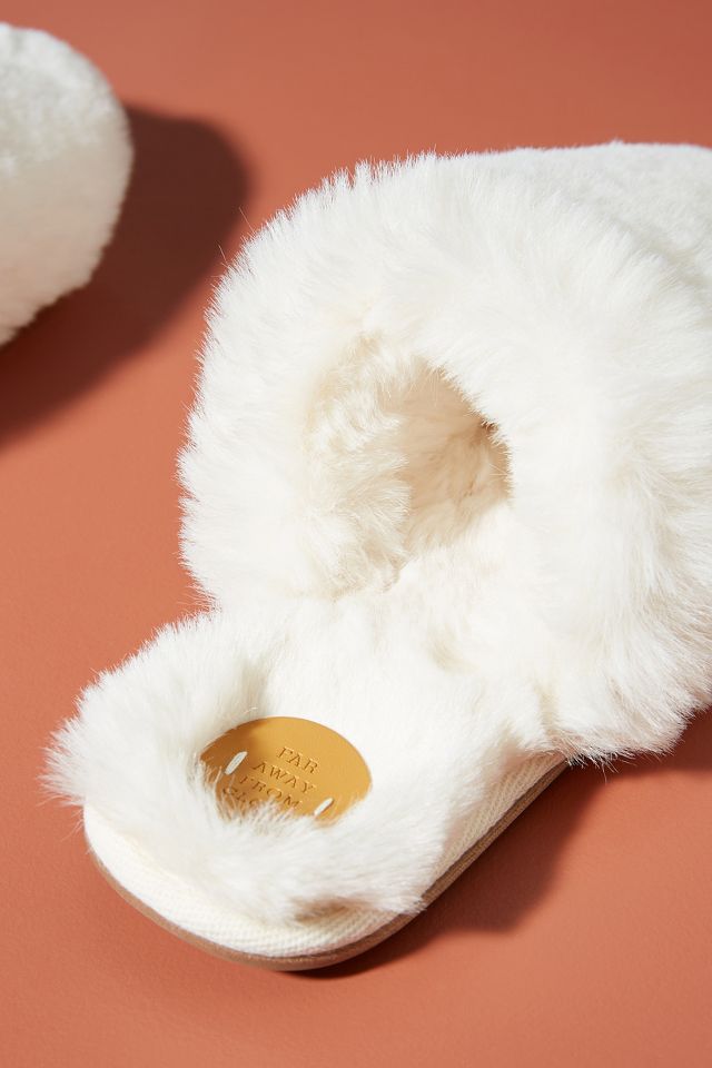 Anthropologie fuzzy online slippers