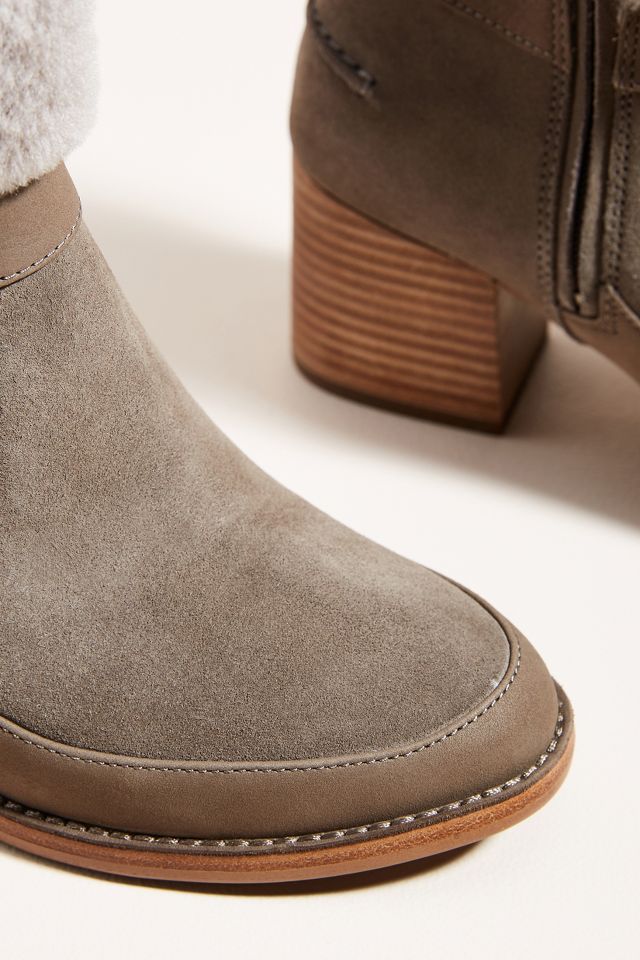 Ugg kirke suede block best sale heel booties