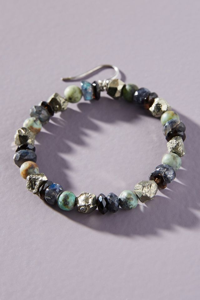Chan Luu Semi-Precious Beaded Hoop Earrings #1