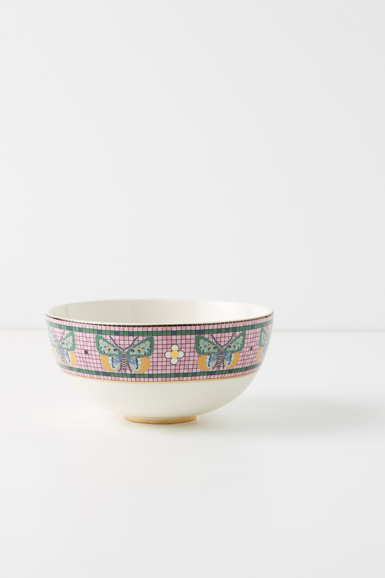 The Bistro Tile Stoneware Cereal Bowl: Garden Edition - Butterfly, Standard, One Size