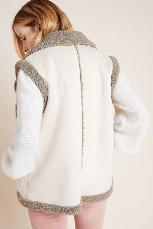 Phoebe Sueded Sherpa Vest #1