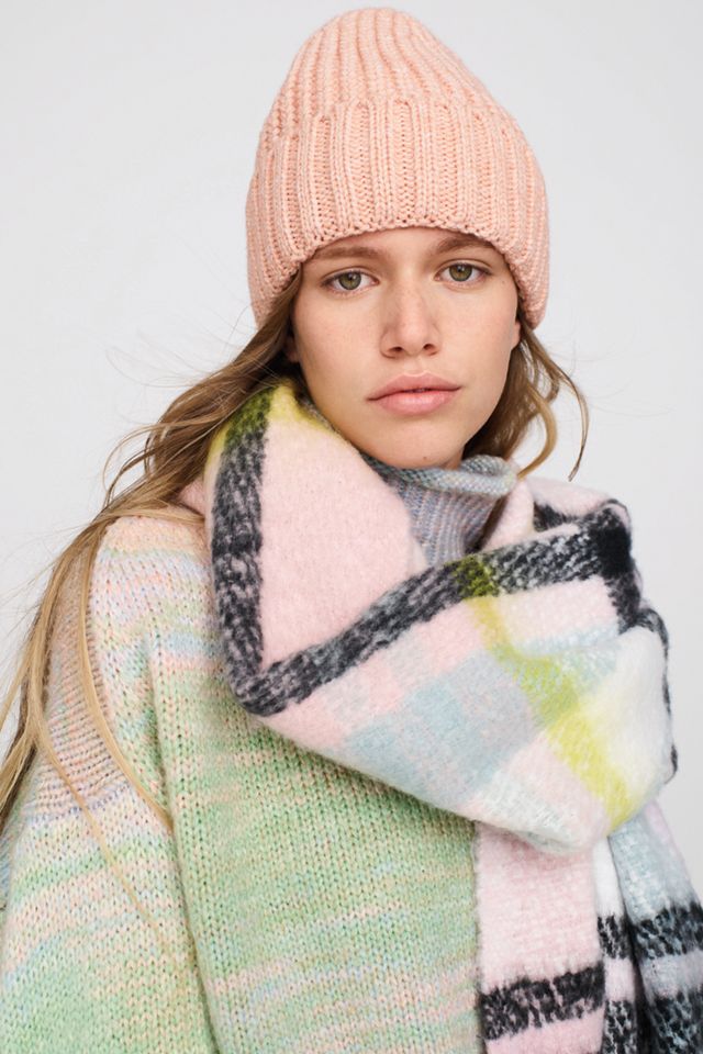 Delaney Plaid Fringed Scarf #2