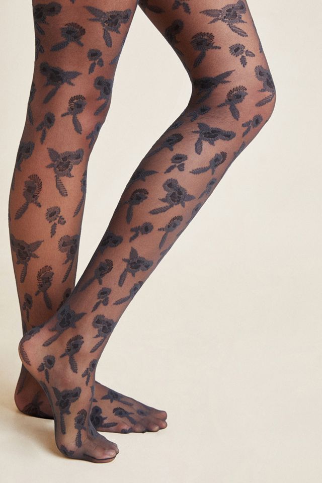 Hansel From Basel Sheer Floral Tights