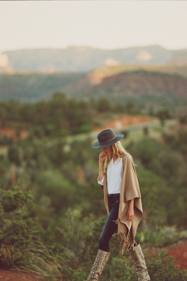 Faux Suede Poncho #3