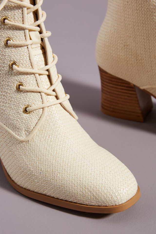 Molly Woven Lace-Up Ankle Boots #2
