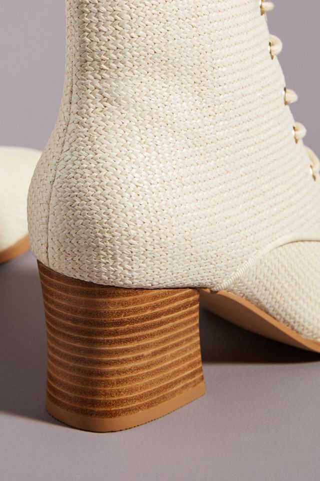 Molly Woven Lace-Up Ankle Boots #3